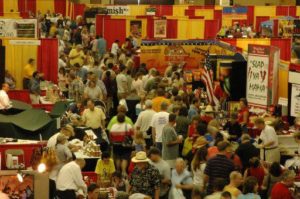 People in a food festival