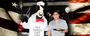 Photo of two people at a food festival
