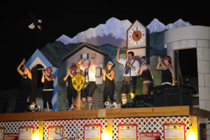 People dancing in a food festival