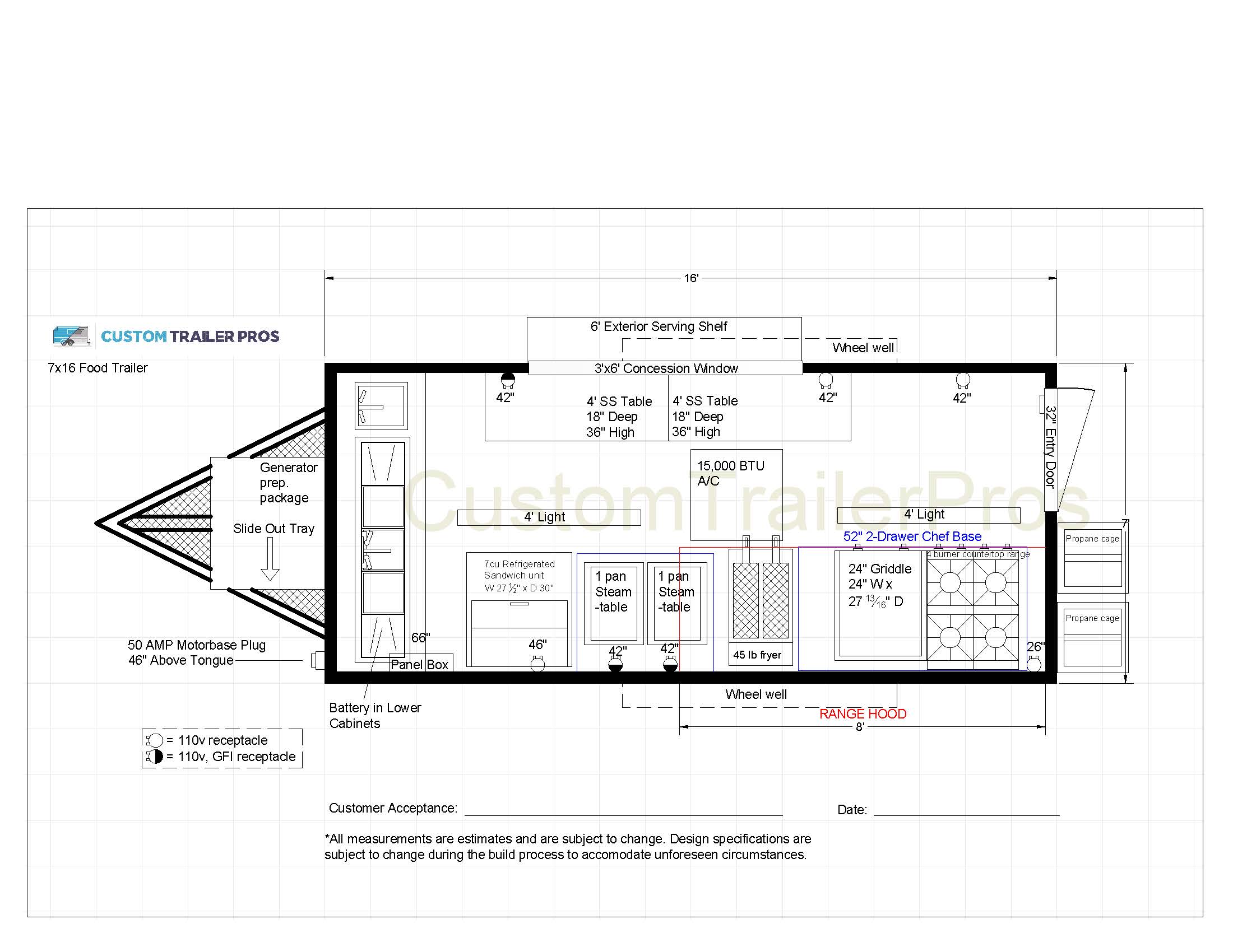 7x16 BlackOut Trailer Custom Trailer Pros