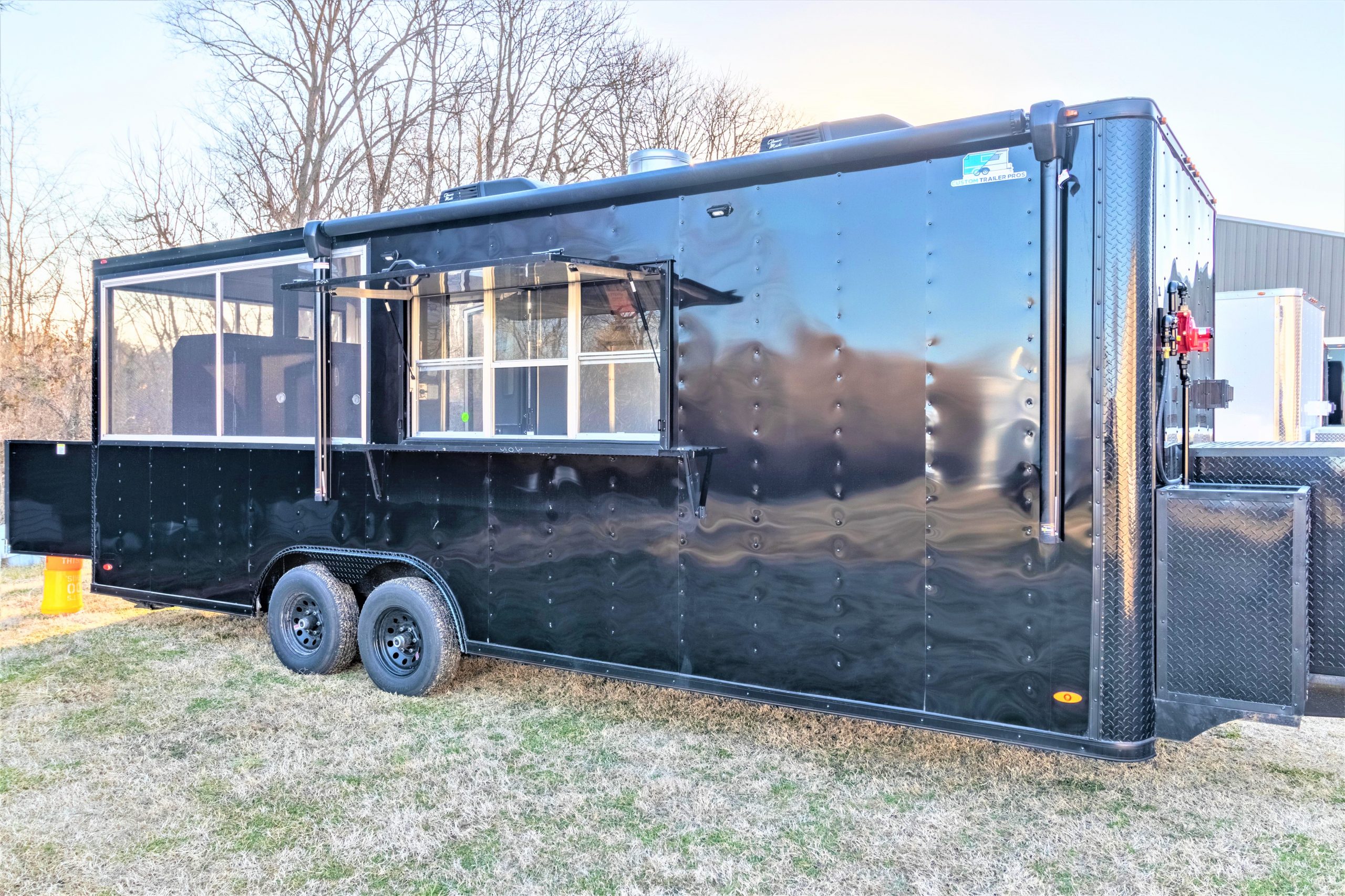 8.5×24 Blackout BBQ Trailer with Smoker